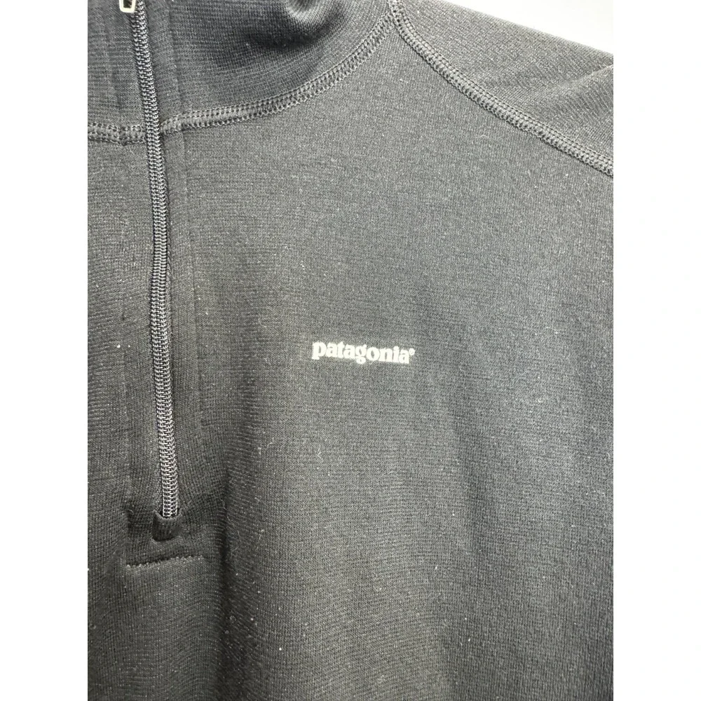 Patagonia Capilene Midweight Zip-Neck Pullover Layer Kids Black Large Stretch‎